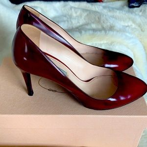 Prada dark red shoes